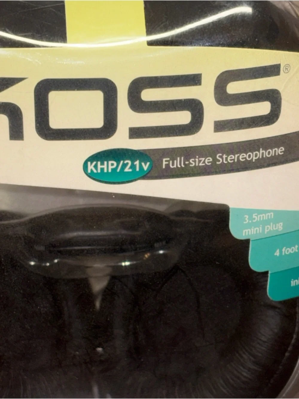 KHP/21v Over-Ear Headphones with Inline Volume Control - Black